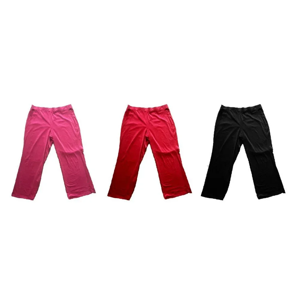 JUICY COUTURE Rib Waist Long Velour Pant Plus Size II0009928 COCO RED NEW w TAGS - Picture 2 of 2